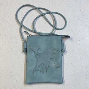 Chic Dolphin Embossed Crossbody Bag
